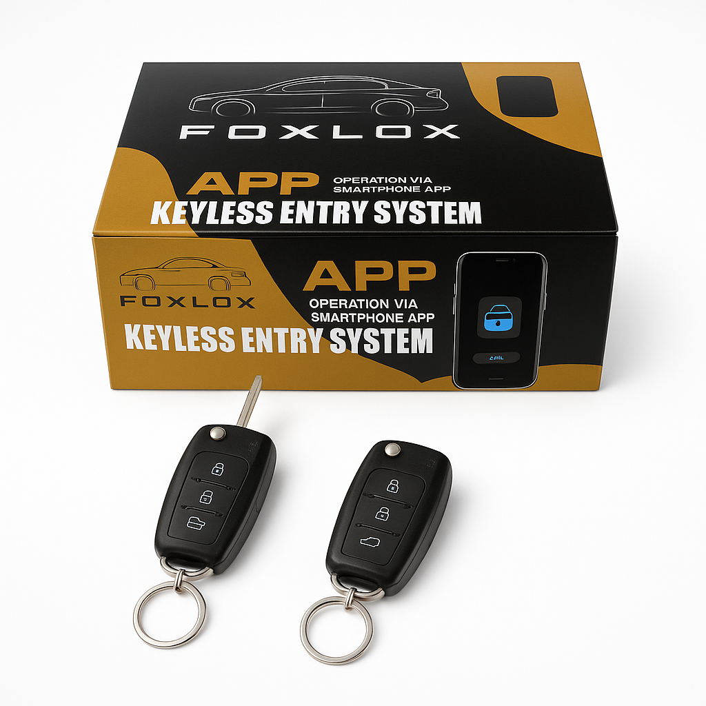 1985-1993 Convertible Model: Foxbody Keyless Entry with (2) OEM style Flip Key Fobs and Custom Key Blanks (Version V2)
